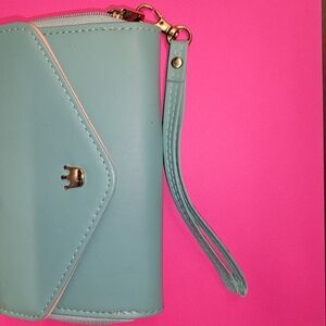 Light Blue Wristlet Wallet